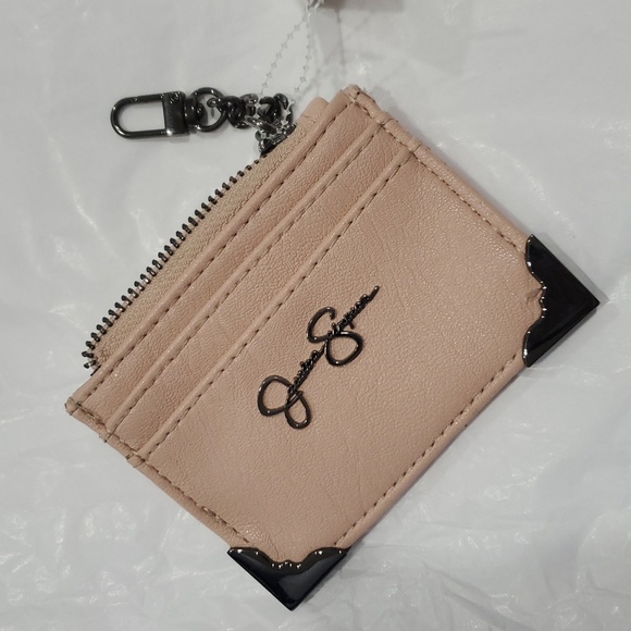 Jessica Simpson powder blush ultra slim millie mini card case‎ and ID holder new - Picture 1 of 7